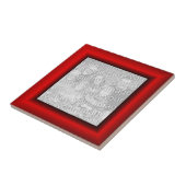 偽の赤い枠の写真フレーム タイル (側面)