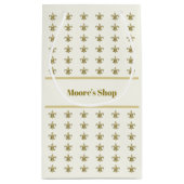 偽の金のフルール・ド・リス アイボリー スモールペーパーバッグ (裏面)