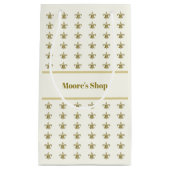 偽の金のフルール・ド・リス アイボリー スモールペーパーバッグ (正面)