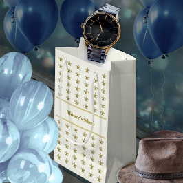 偽の金のフルール・ド・リス アイボリー スモールペーパーバッグ