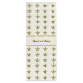 偽の金のフルール・ド・リス アイボリー ワインギフトバッグ (裏面)