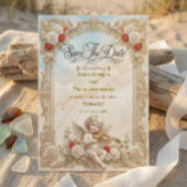 偽の金メッキの飾り & 印刷された大理石のロココ セーブザデート