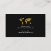 偽の金色世界地図 トラベルエージェント 黒 名刺 (裏面)