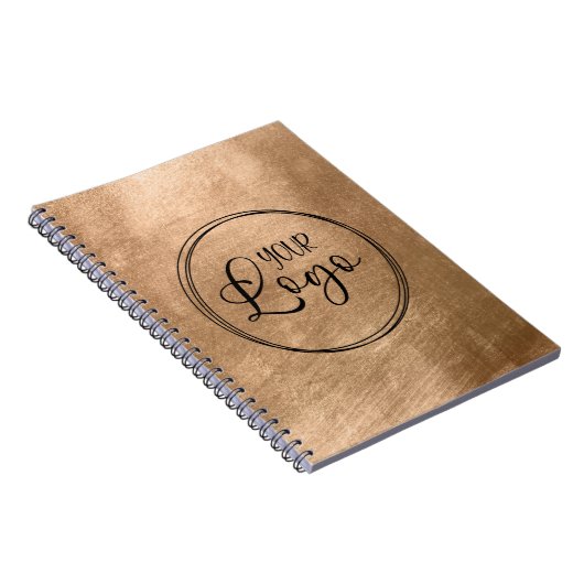 偽の銅ゴールドの箔にあなたのロゴ ノートブック (右側)