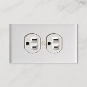 偽の電気アウトレットおもしろい電気技師 名刺 (裏面)