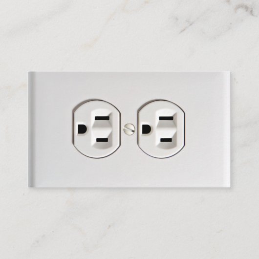 偽の電気アウトレットおもしろい電気技師 名刺 (裏面)