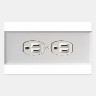 偽の電気コンセントのステッカーいたずら4月愚か者 長方形シール