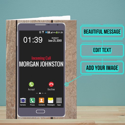 偽の電話誕生日 カード