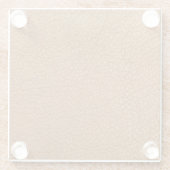 偽の革の外観 ガラスコースター (裏面)