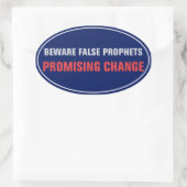 偽の預言者に注意…シール 楕円形シール (バッグ)