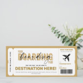 偽の飛行機ギフトチケット 搭乗券 クーポン 招待状 (スタンド正面)