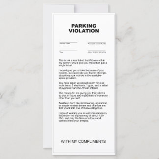 偽の駐車違反チケット