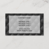 偽の黒と白のタフテッドレザーの外観 名刺 (裏面)