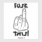 偽のF爆弾ユーモアジョーク - 検閲された汚い言葉 シール (シート)