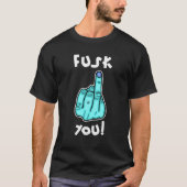 偽のF爆弾ユーモアジョーク - 検閲された汚い言葉 Tシャツ (正面)
