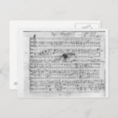 偽の'Trost'のオートグラフスコア ポストカード (正面/裏面)