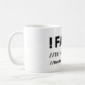 偽は、それが本当のおもしろいプログラミングのジョークだからだ コーヒーマグカップ (左)