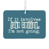 偽もしの笑顔のおもしろいタイポグラフィ カーエアーフレッシュナー (裏面)