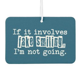 偽もしの笑顔のおもしろいタイポグラフィ カーエアーフレッシュナー