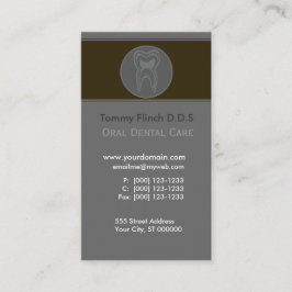 偽りなくユニークな歯科医の最小主義の灰色の歯 名刺