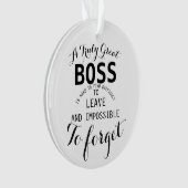 偽りなく素晴らしいボスのボスのギフトのオーナメント オーナメント (正面)