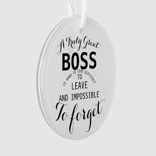 偽りなく素晴らしいボスのボスのギフトのオーナメント オーナメント (正面)