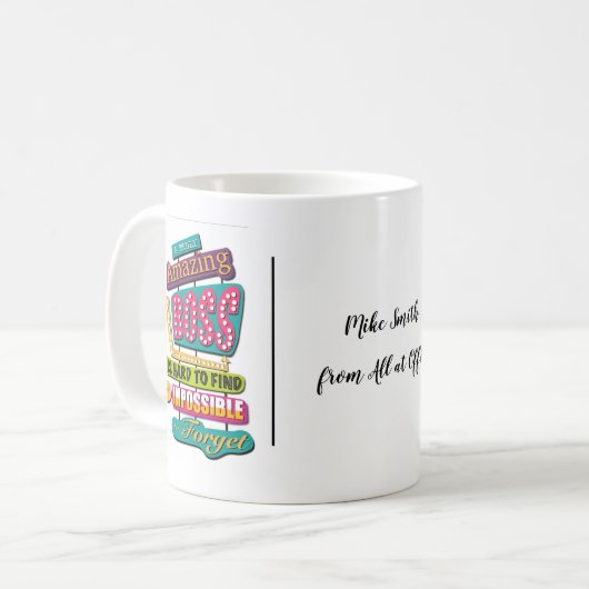 偽りなく素晴らしいボスのマグ コーヒーマグカップ (正面左)