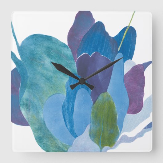 偽インディゴI スクエア壁時計 (正面)