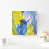 偽インディゴIII スクエア壁時計 (ホーム)