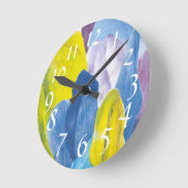 偽インディゴIII ラウンド壁時計 (傾斜)