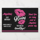 偽キスをするIDさよなら – 21歳の誕生日のお祝い リキュールボトルラベル (シングルラベル)
