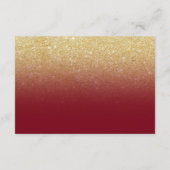 偽ゴールドグリッター バーガンディ 詳細 結婚式 エンクロージャーカード (裏面)