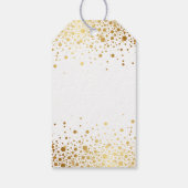 偽ゴールド箔のコンフェッティドット 結婚式のお礼 ギフトタグ (裏面)