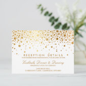 偽ゴールド箔 コンフェッティ 結婚式 受付カード エンクロージャーカード (スタンド正面)