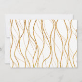 偽ゴールド箔 波 結婚延期 白カード 招待状 (裏面)