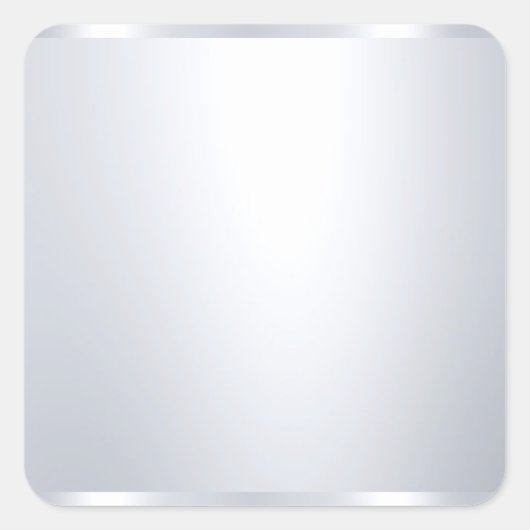 偽シルバー空白テンプレート エレガント ゴージャス スクエアシール (正面)