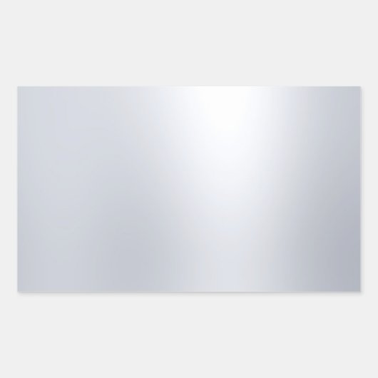 偽シルバー ブランク テンプレート グラマラス エレガント ルック 長方形シール (正面)