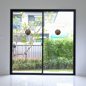 偽ステンドグラス丸型花園ステッカー シール