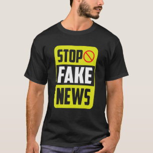 偽ストップニュース報道報道の自由の権利ジャーナリズムのジョー Tシャツ