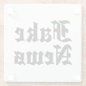 偽ニュース ガラスコースター (裏面)