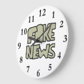 偽ニュース ラージ壁時計 (傾斜)