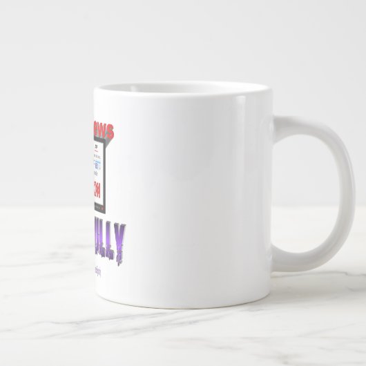 偽ニュース(中傷) ジャンボコーヒーマグカップ (右)