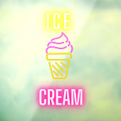 偽ネオンアイスリームコーンビジネス ウィンドウサイン (シート3)