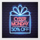 偽ネオン サイバーマンデー 50% オフ セール ビジネス ウィンドウサイン (シート)
