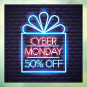 偽ネオン サイバーマンデー 50% オフ セール ビジネス ウィンドウサイン (シート3)