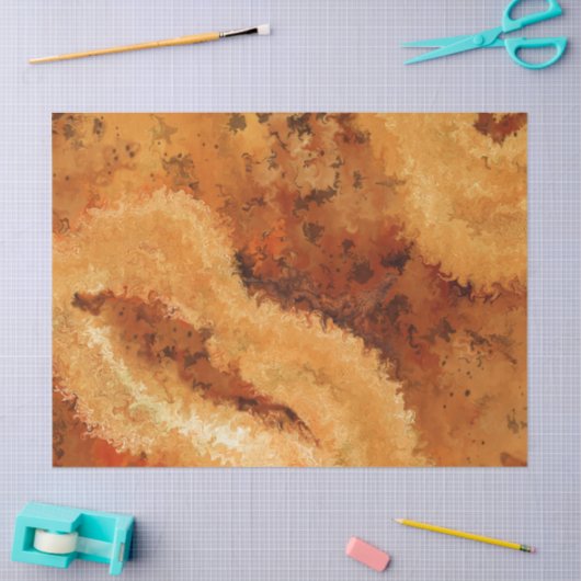 偽バレルウォルナットパターン 薄葉紙 (クラフト)