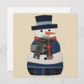 偽パッチワーク雪だるまホリデー クリスマス (正面/裏面)