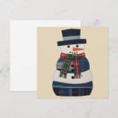 偽パッチワーク雪だるま ホリデー クリスマス (正面/裏面)