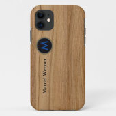 偽パーソナライズされた材のモノグラム Case-Mate iPhoneケース (裏面)