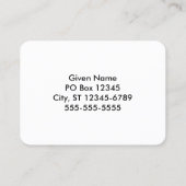 偽パープルグリッター写真 名刺 (裏面)